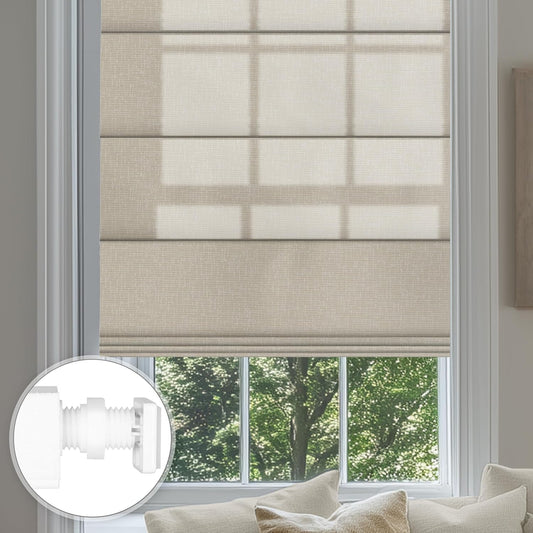 No Drill Roman Shades for Windows with UV Protection and Insulation
