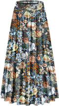 Chiffon High Waist Tiered Pleated Floral Maxi Skirt - Boho Comfort it