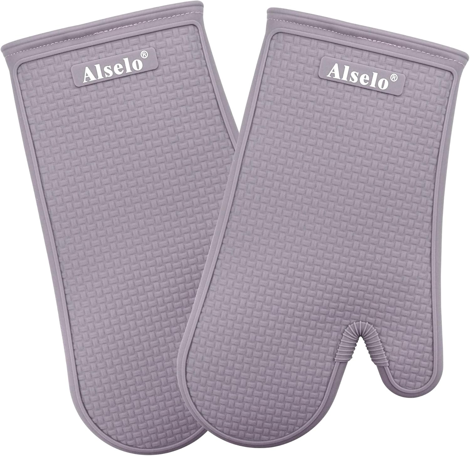 Heat Resistant Purple Silicone Oven Gloves Set