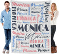 Name Blanket Personalized Flannel Throw Blanket - Custom 60 x 80 in
