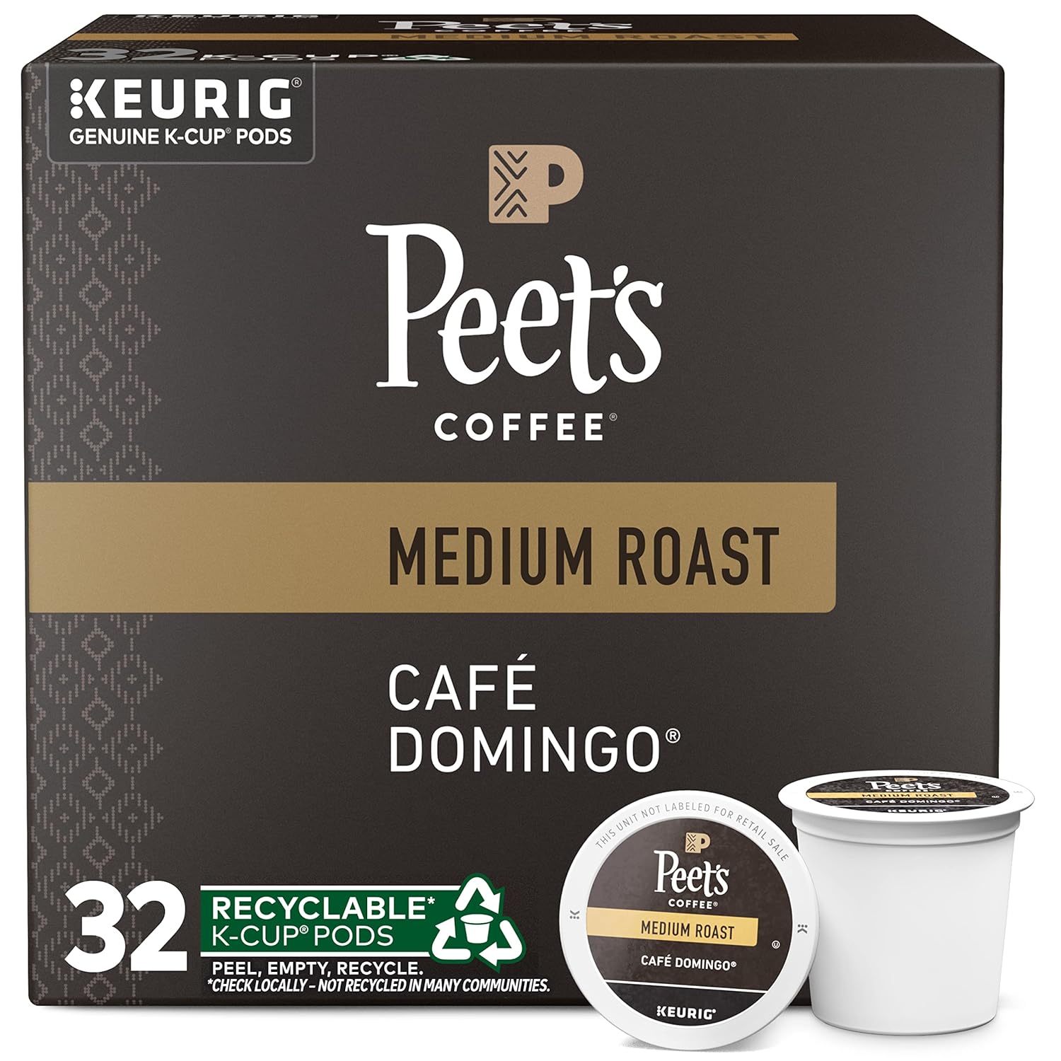 Peet's Cafe Domingo 32ct K-Cup Pods - Medium Roast