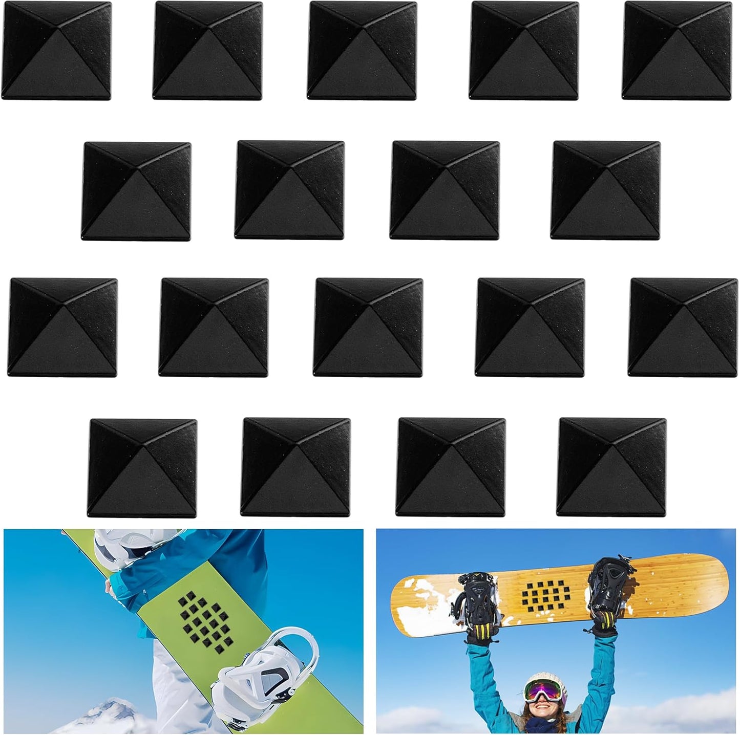 Shupakul 18-Pc Pyramid Studs Grip Pad - Extra Snowboard Grip