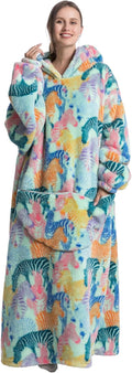 Blanket Hoodie Oversize Long Wearable Blanket for Men Women - Cozy