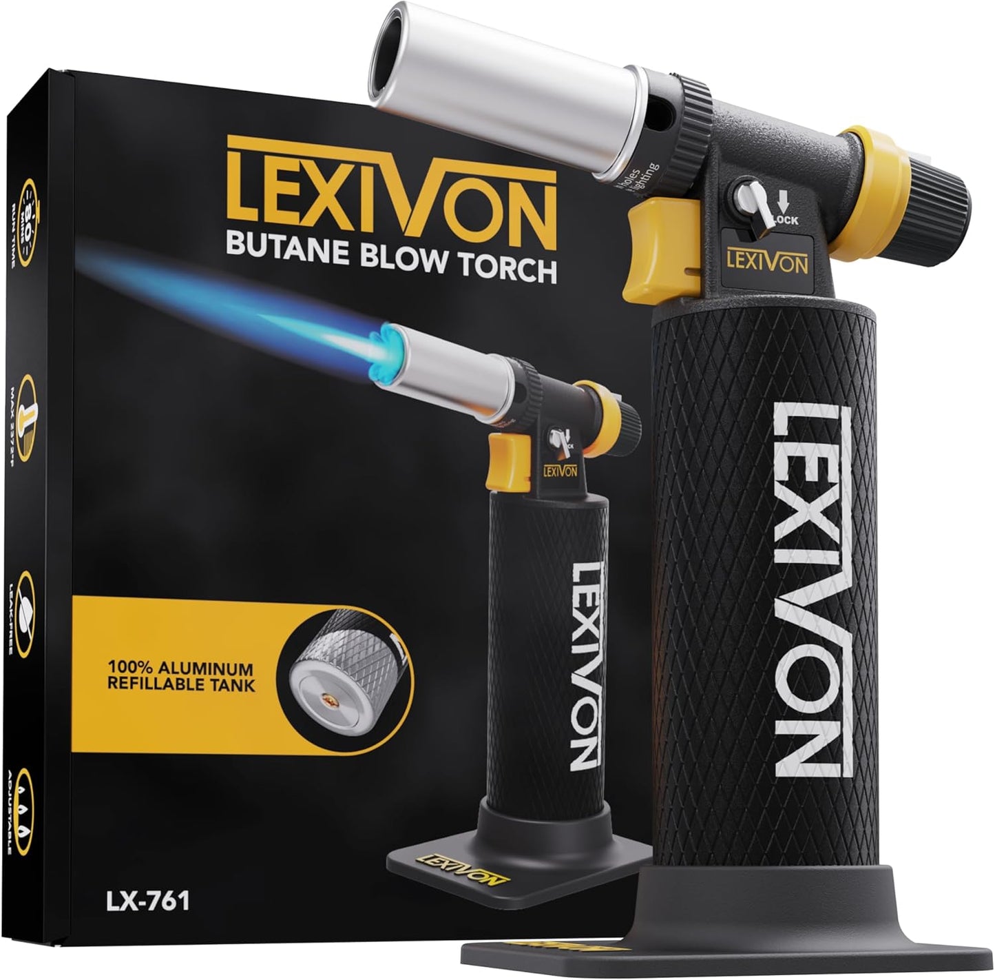 LEXIVON Butane Blow Torch for Heavy-Duty Soldering Tasks