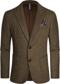 PJ PAUL JONES Mens Herringbone Tweed Blazer - Classic Wool Blend Men's