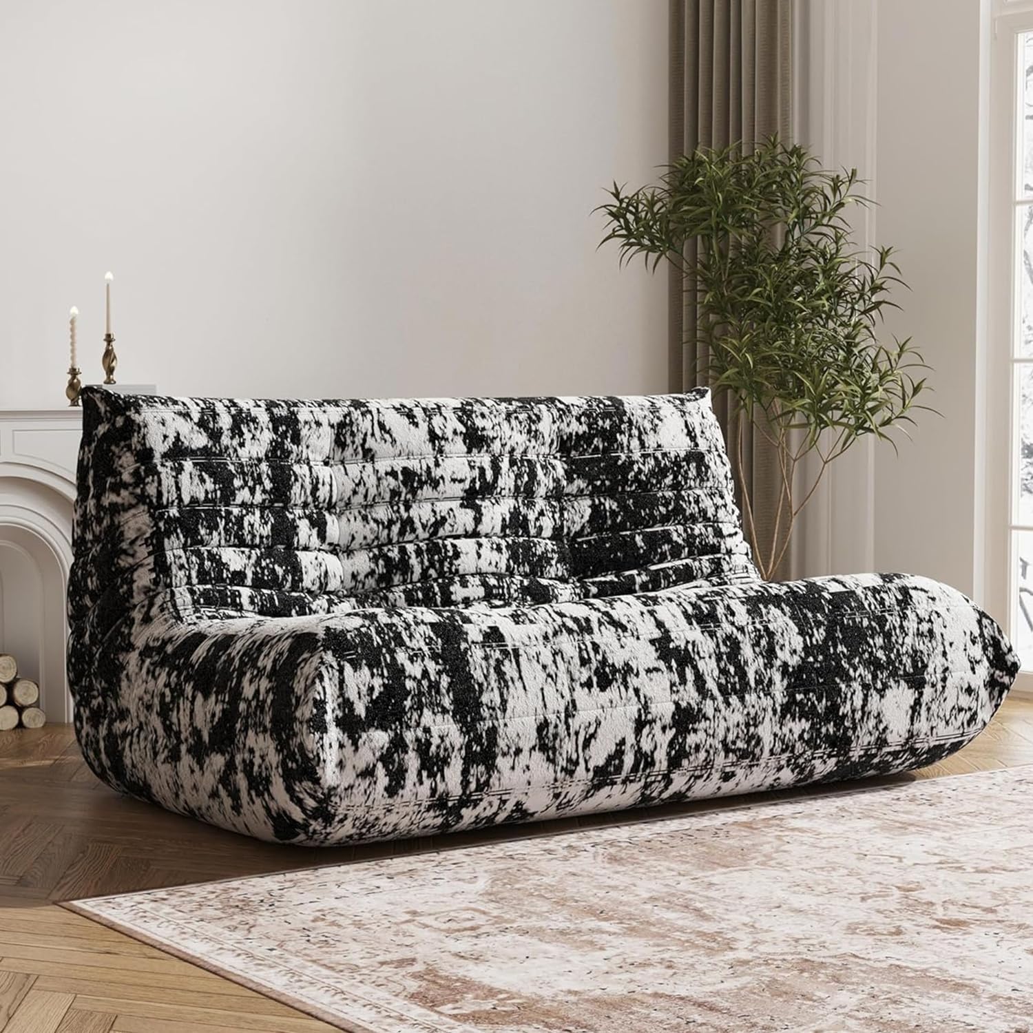 Bean Bag Chair Loveseat for Adults with High Density Foam