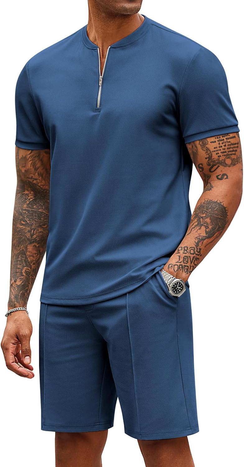 COOFANDY Men's 2 Piece Outfits for Summer Athletic Comfort