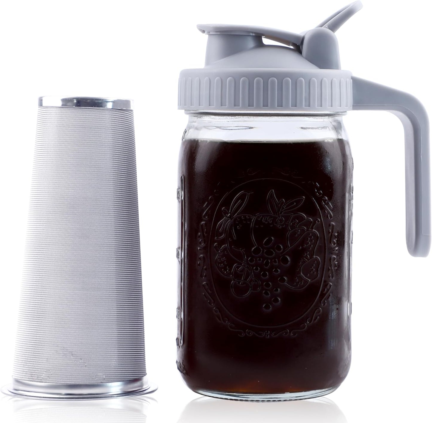 32oz Mason Jar Cold Brew Maker - Brew, Strain, and Serve in Style