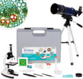 Kids 120X-1200X Microscope and Telescope STEM Bundle - Starter Kit