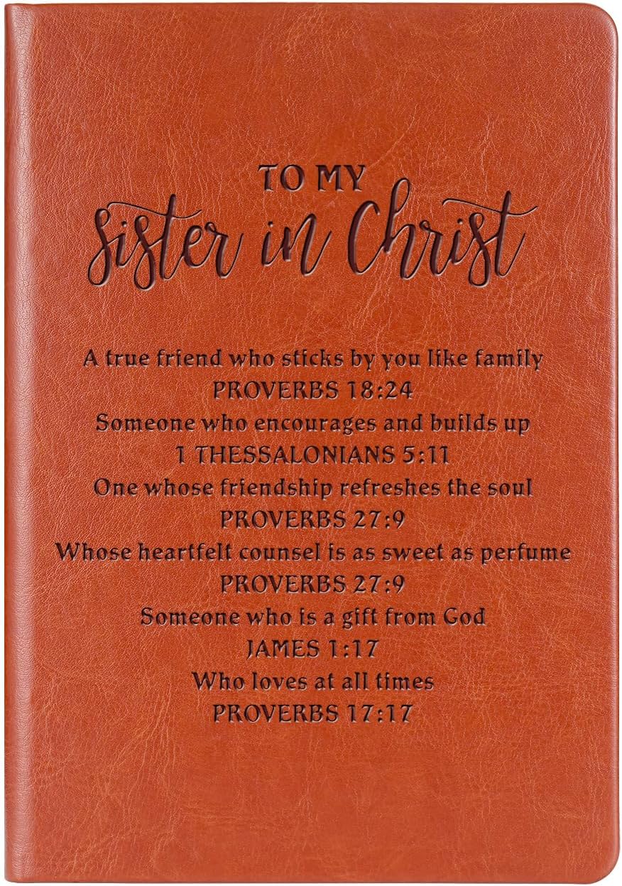 Sister in Christ Leather Notebook - Faithful Gift