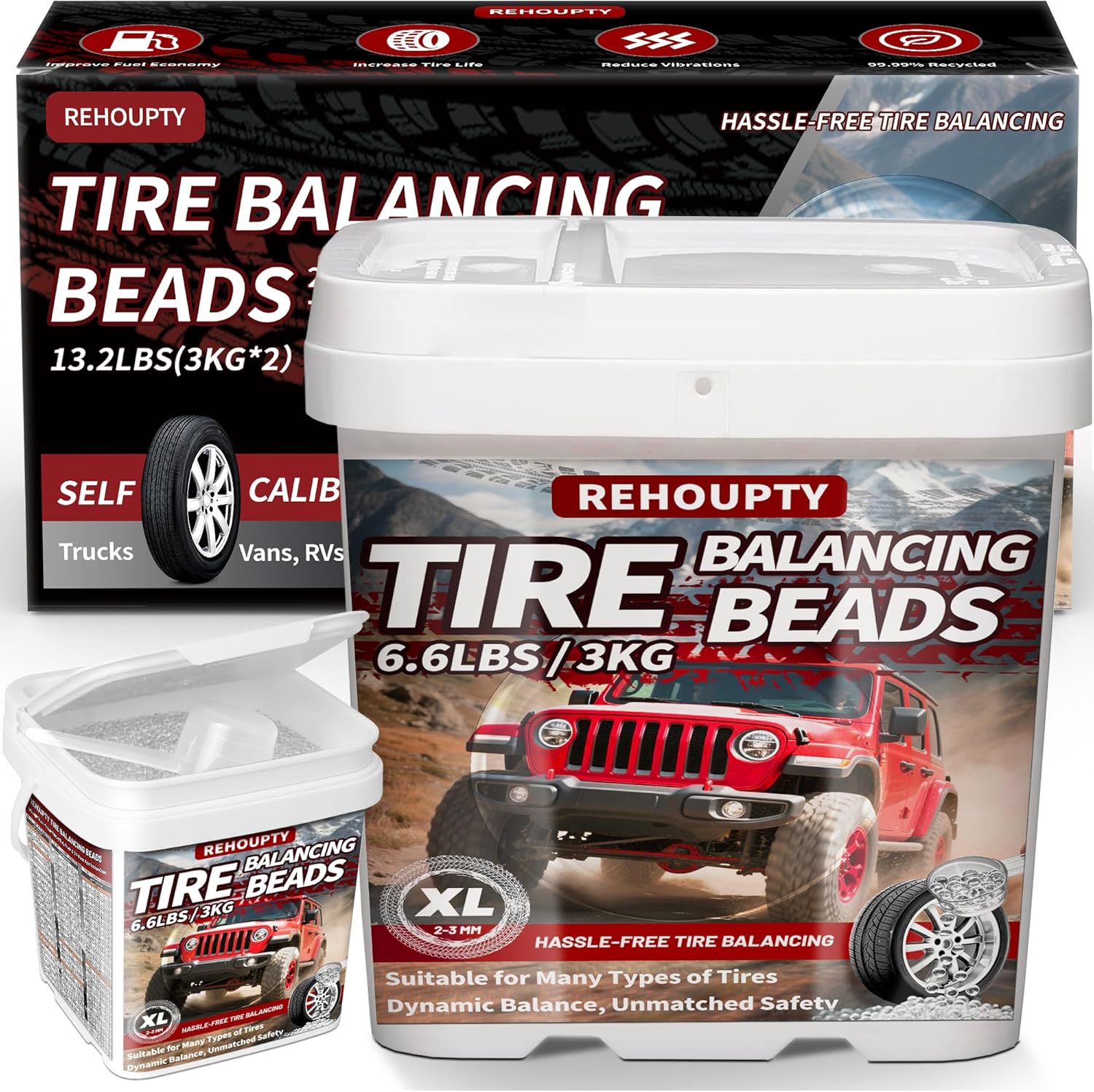 Tempered Glass Tire Balancing Beads for Trucks and RVs