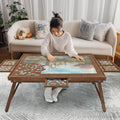 Puzzle Table 1500 Pieces Wooden Puzzle Board with Legs - Organized
