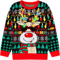 Kids Ugly Christmas Sweater with LED Lights for Holiday Fun