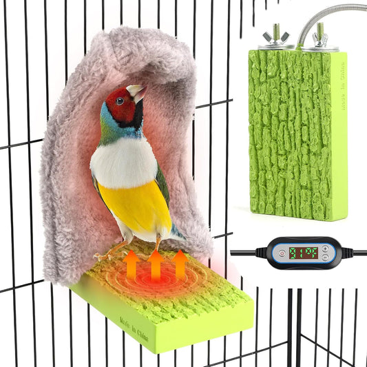 HOSUKKO Bird Heating Stand: Cozy Perch & Nest 