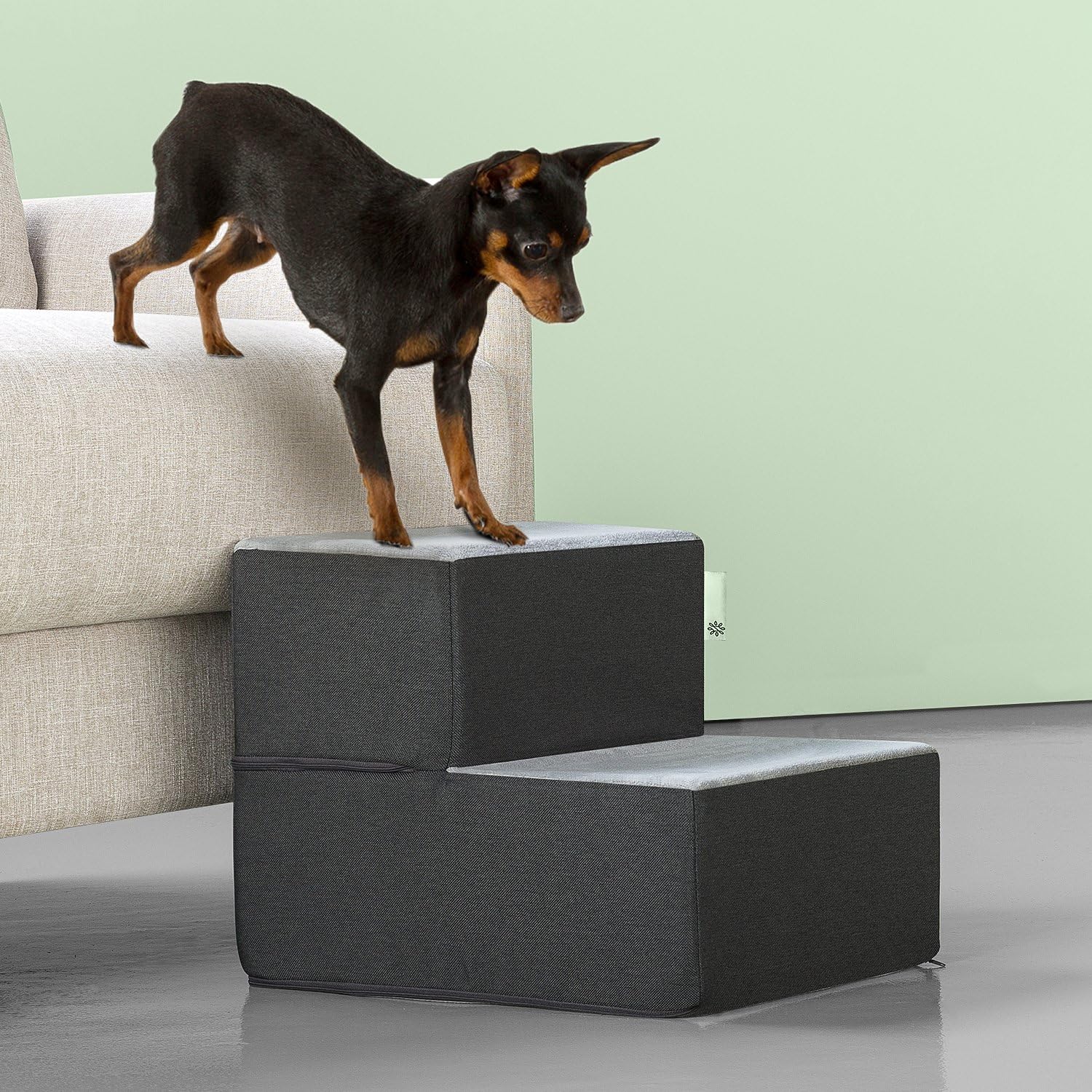 ZINUS Easy Pet Stairs for Small Pets - Comfortable and Durable