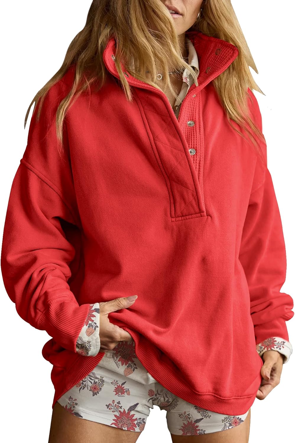 Gacaky Oversized Casual Sweatshirt for Women - Fashion Top