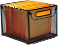 Letter Size Hanging File Folder Organizer - Stackable Metal File