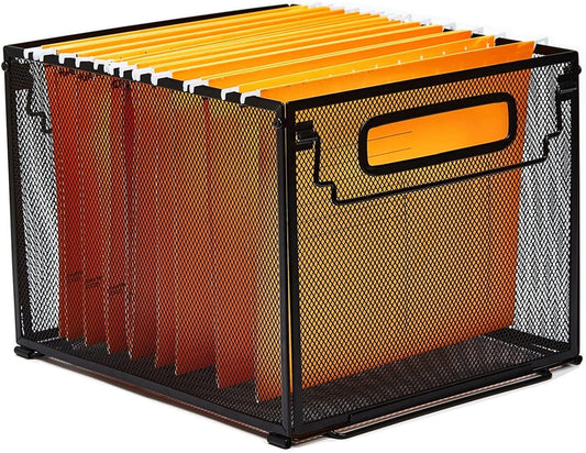 Black Mesh File Organizer for Efficient Filing