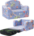 Thick Comfy Toddler Chair and Couch for Kids, 2-in-1 Soft Plush