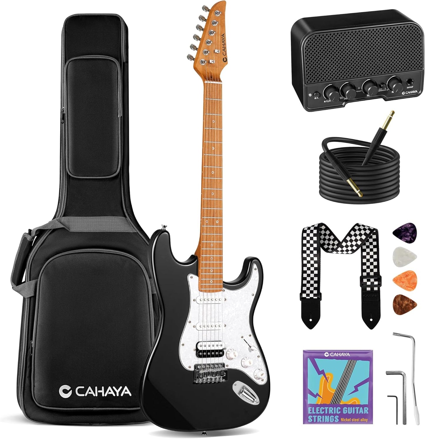 CAHAYA Electric Guitar Kit for Beginners - 39in Complete Set