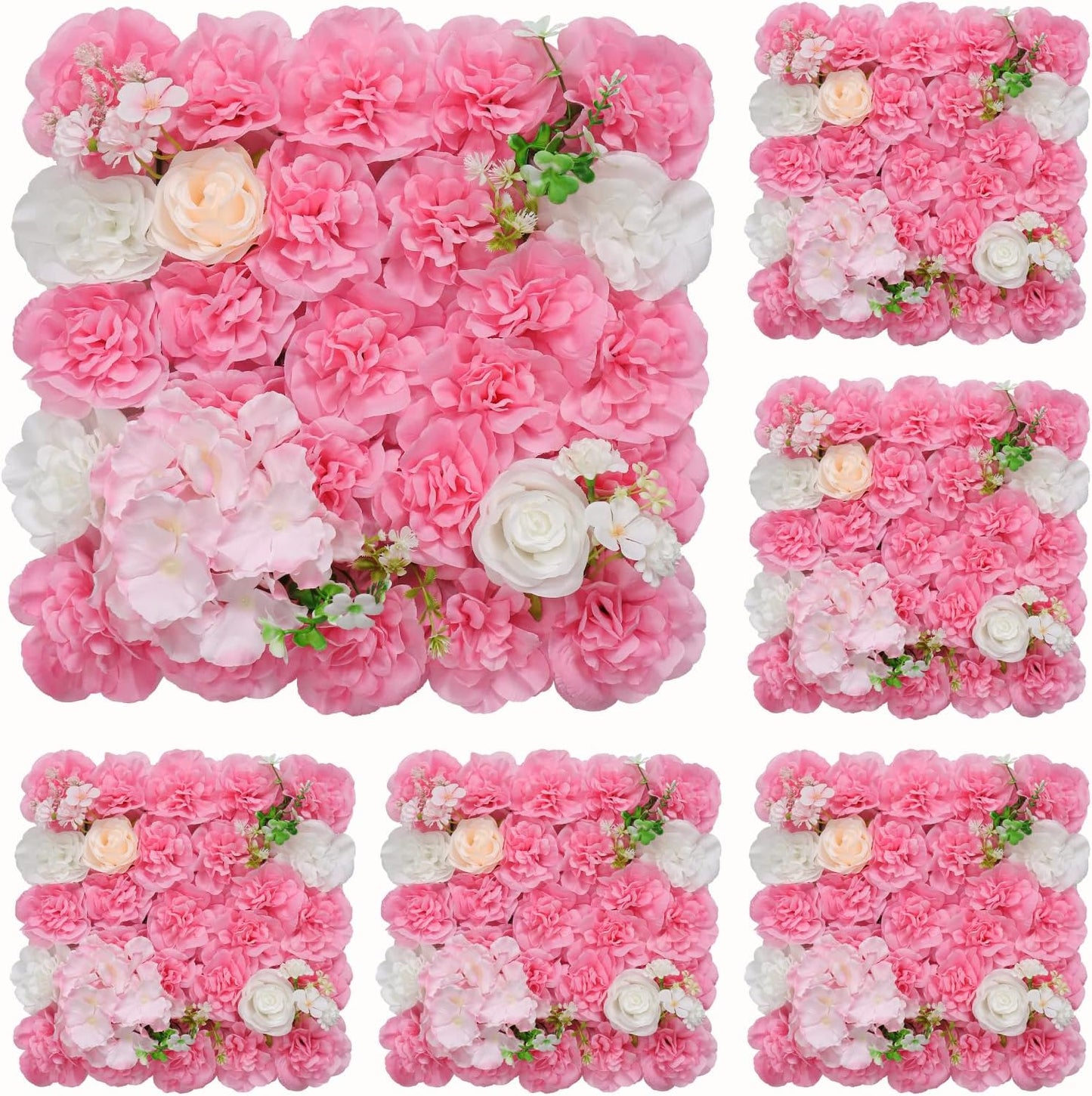 Flower Wall Backdrop 6 Piece Floral Panel for Celebrations
