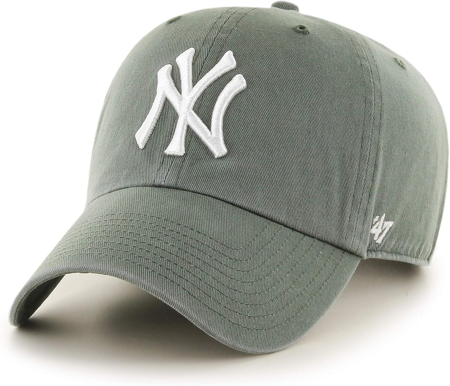 47 Brand MLB Moss Green Primary Logo Clean Up Cap for Adults