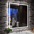 Amorho LED Mirror 28in x 32in - Bright Backlit Bathroom Mirror