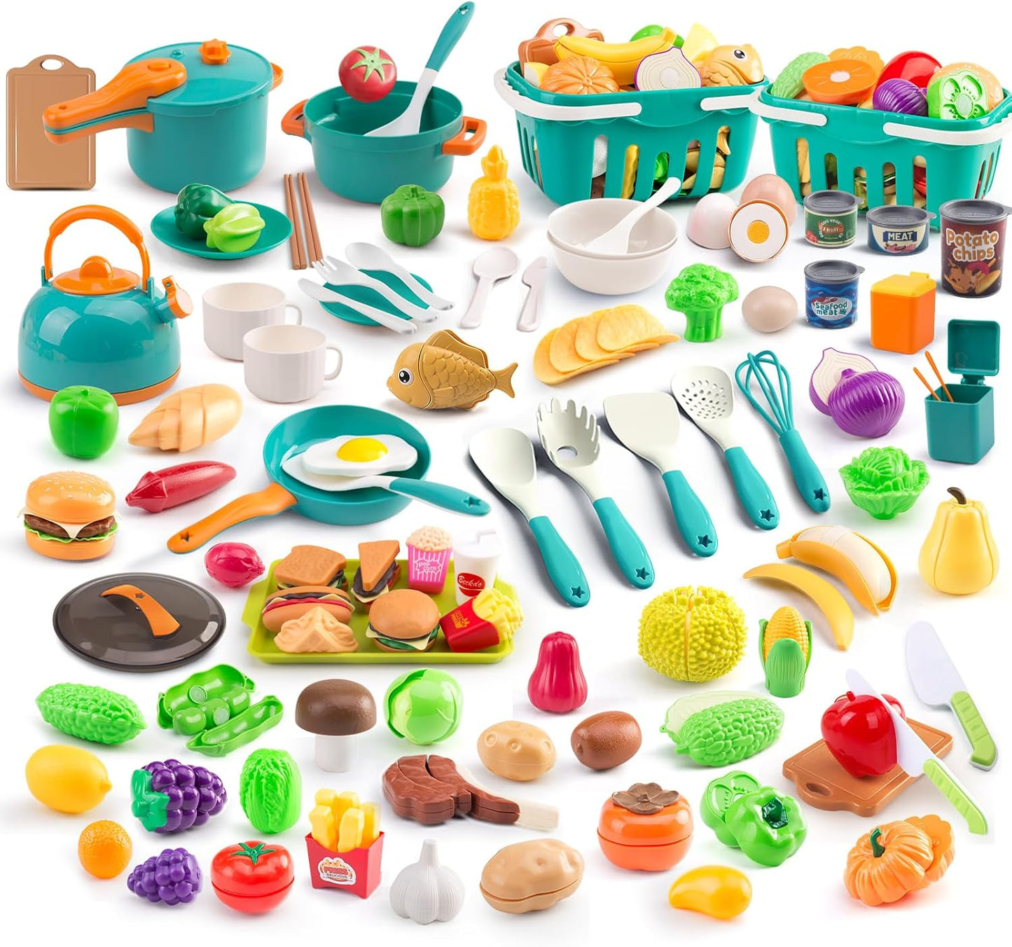200Pcs Mini Play Kitchen Accessories for Kids, Ultimate Fun