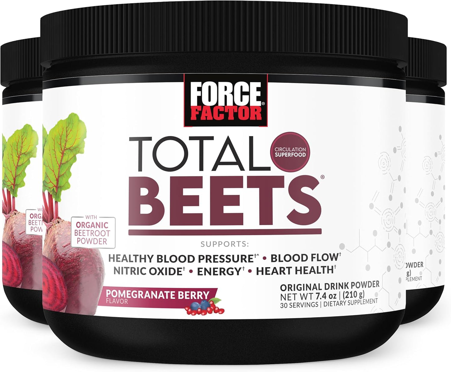 Force Factor Total Beets Drink Mix for Heart Health and Energy
