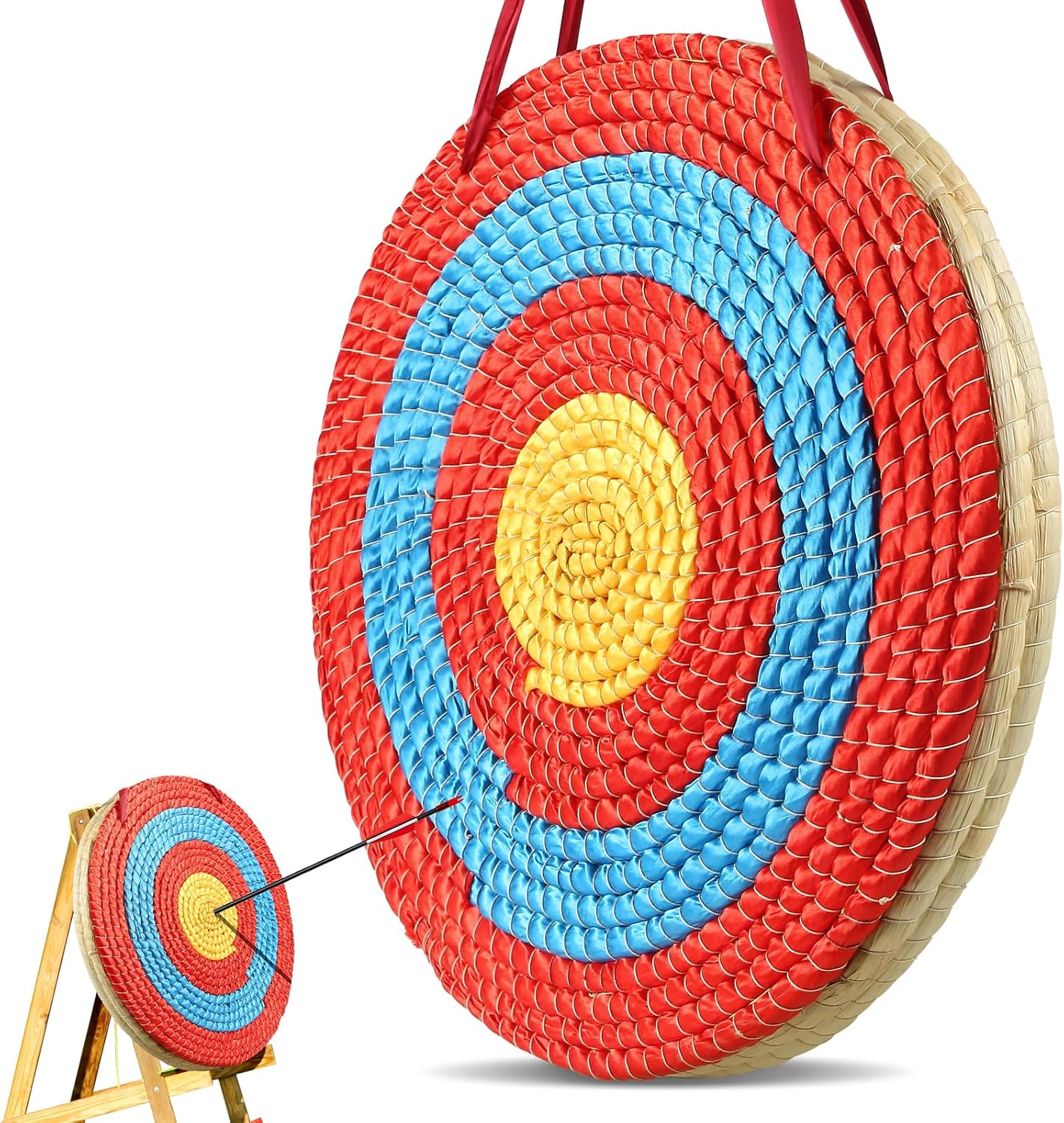 VEVOR 20 Inch Round Straw Archery Target for Backyard Fun