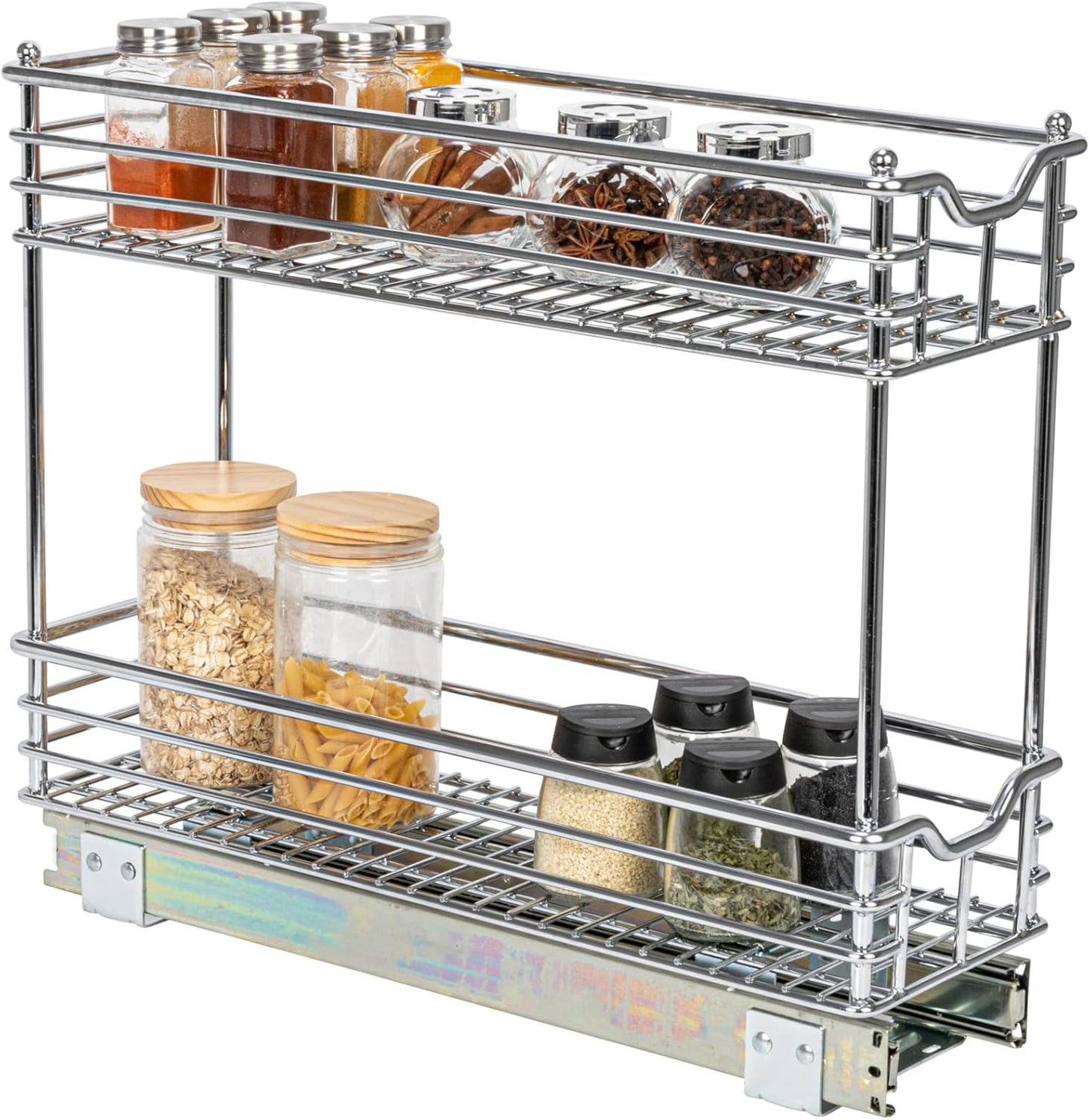 Multipurpose Chrome-Plated Steel Pull-Out Storage Organizer