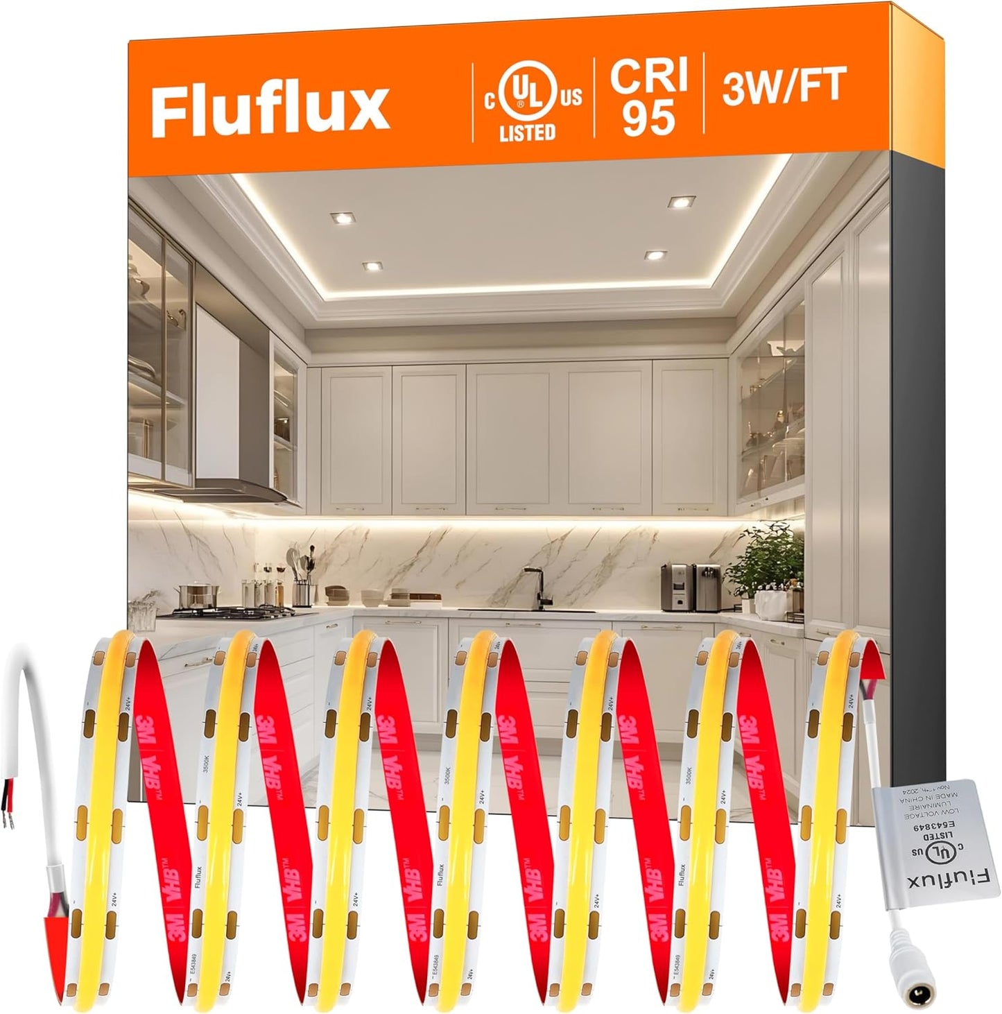 COB LED Strip Lights Neutral White 3500K for Home and Office