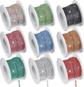 Crystal Rhinestone Close Chain Trim 9 Rolls 2 mm 90 Yards - Assorted