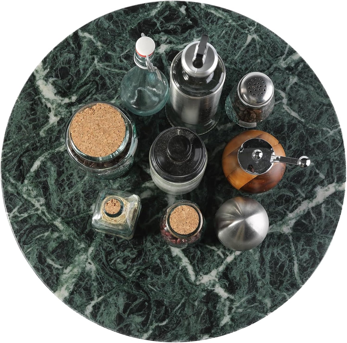 Marble Lazy Susan 16 in Turntable Organizer for Kitchen and More
