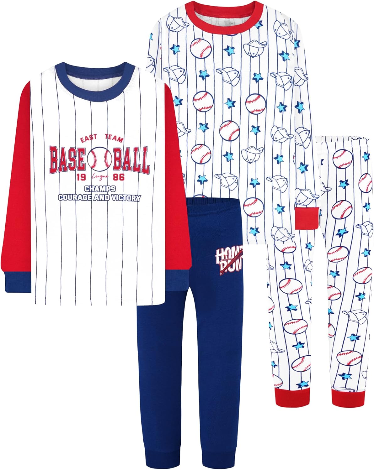 Boys Long Sleeve Pajamas Set - Soft Cotton Sleepwear for Kids