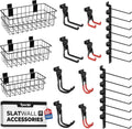 25PCS Slatwall Accessories Kit - Complete Hooks & Baskets