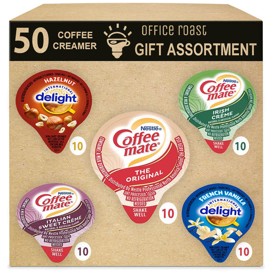 Office Roast Creamer Variety Pack - 5 Flavors - No Refrigeration - Box Of 50