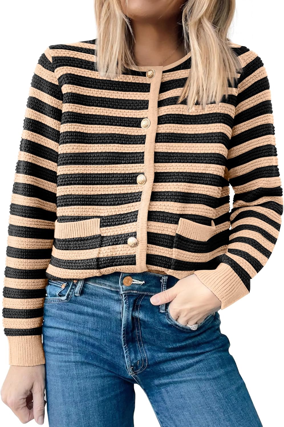 Stylish ANRABESS Womens Cardigan Sweater for Fall Outfits