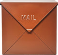 NACH Mailboxes for Outside Wall Mount 10 x 10 x 4 in - Rustic Brown