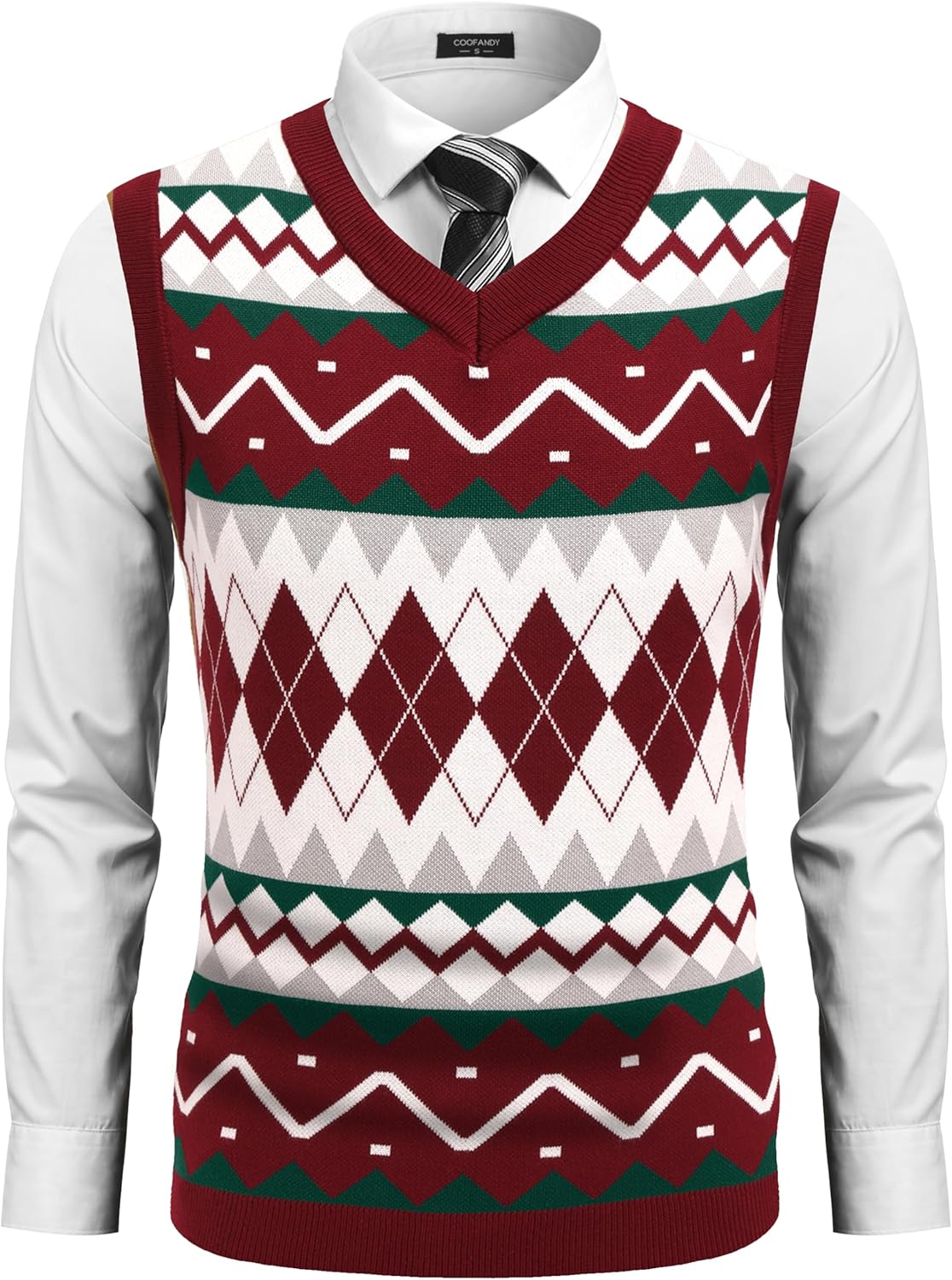 COOFANDY Men's Sleeveless V Neck Pullover Sweater Vest