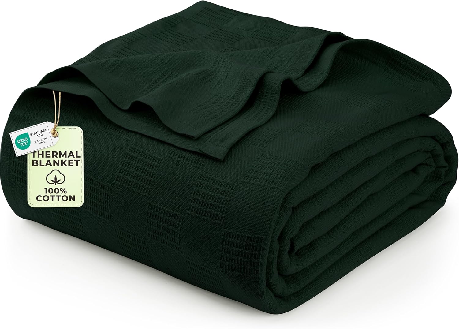 Utopia Bedding Forest Green Cotton Blanket for All Seasons