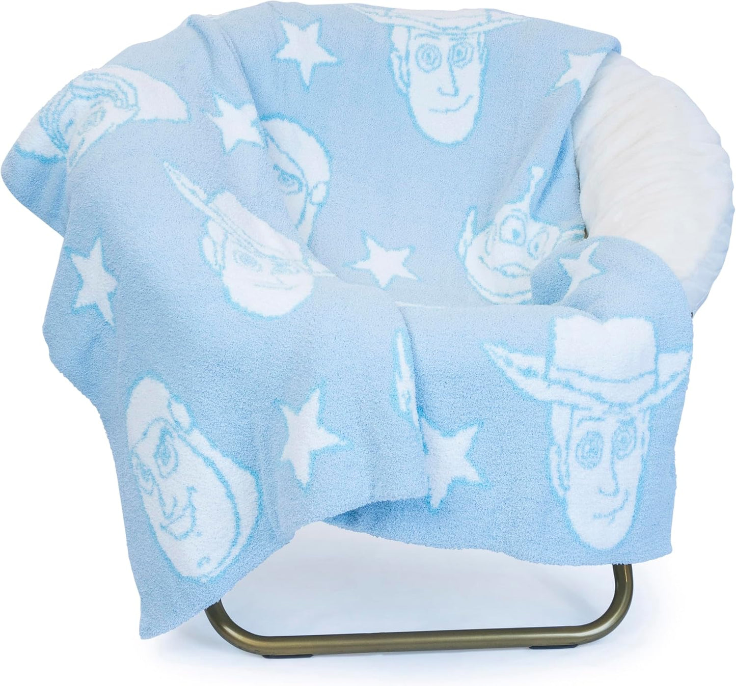 Toy Story Feather Knit Blanket - Woody and Buzz Lightyear Design
