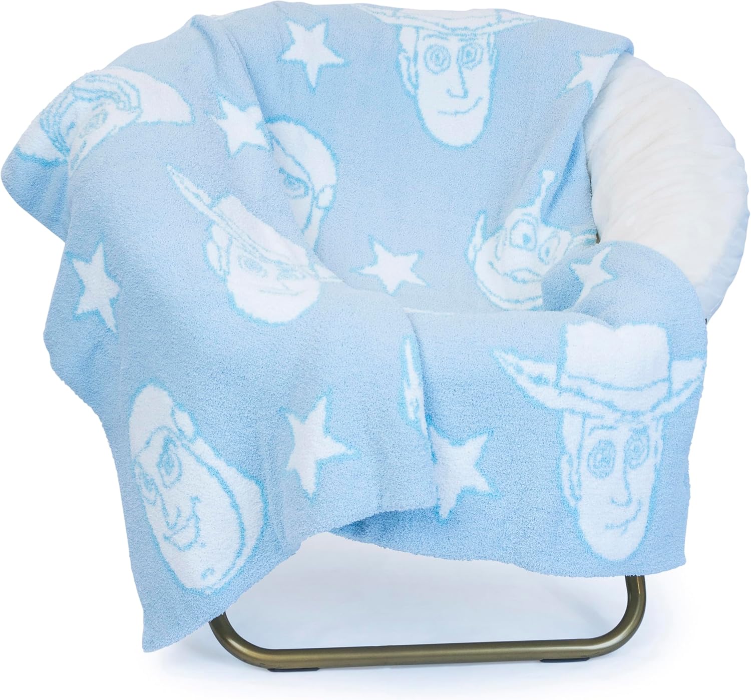 Toy Story Feather Knit Blanket - Woody and Buzz Lightyear Design