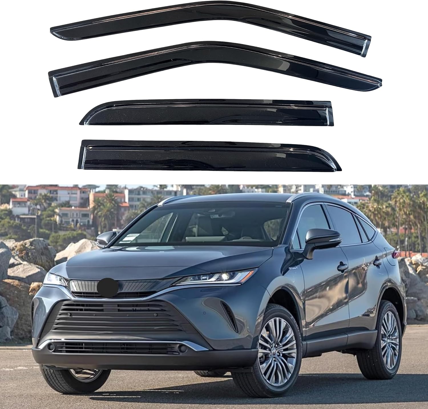 KPY Window Visor for Toyota Venza 2021-2024, 4PC Rain Guard