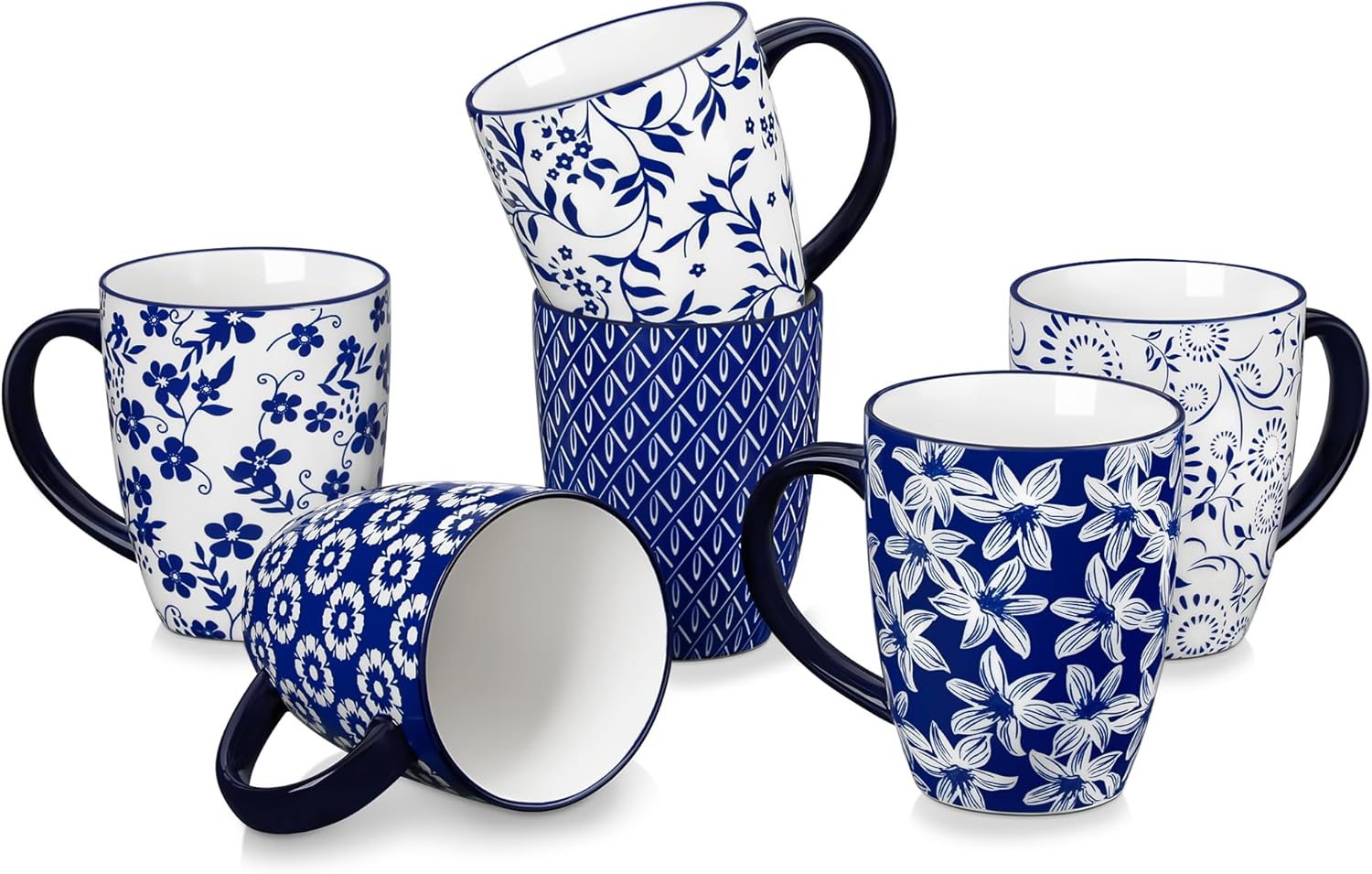 vancasso SELENE Large Coffee Mugs Set of 6 for Every Occasion