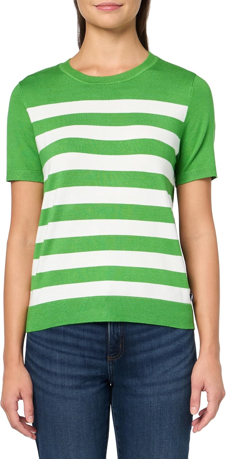 Nautica Women's Striped Sweater: Classic Style & Comfort