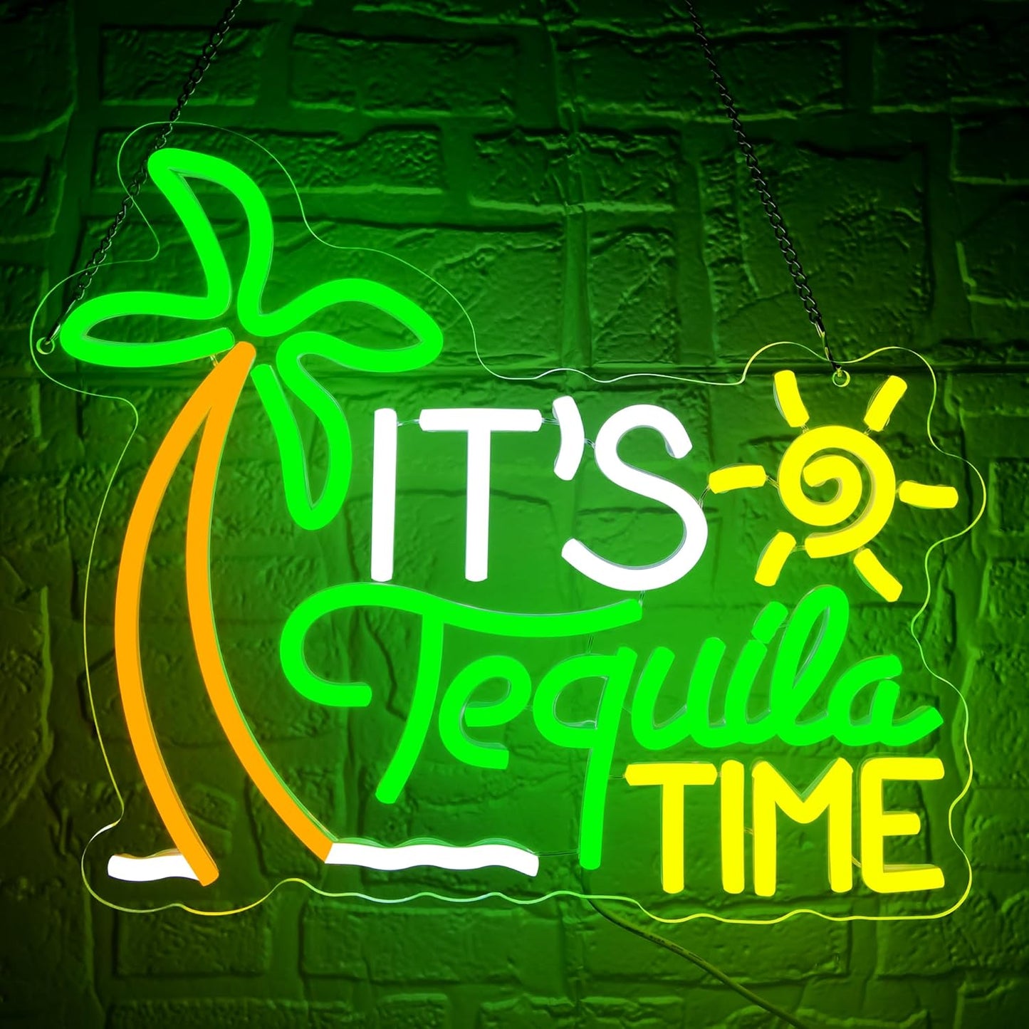 It's Tequila Time Neon Sign for Unique Wall Decor and Parties