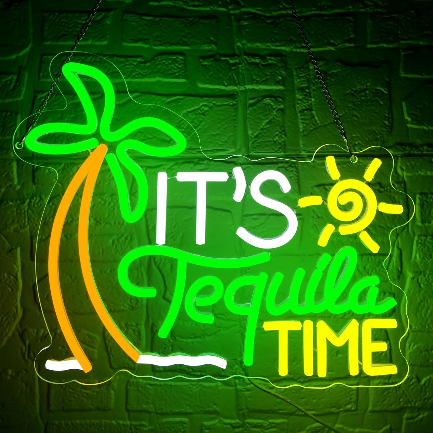 It's Tequila Time Neon Sign for Unique Wall Decor and Parties