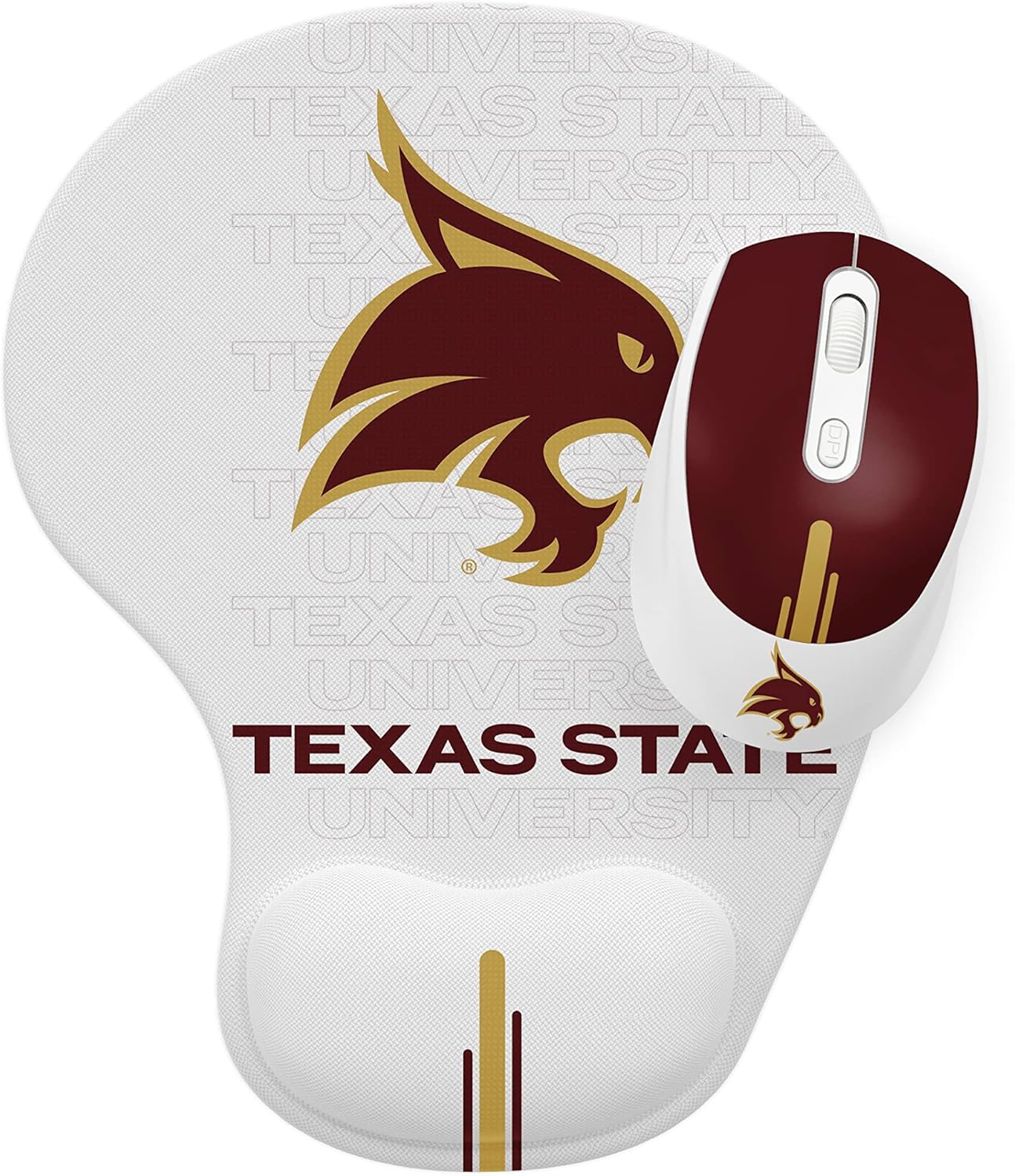SOAR NCAA Unisex Wireless Mouse with Ergonomic Design and Pad