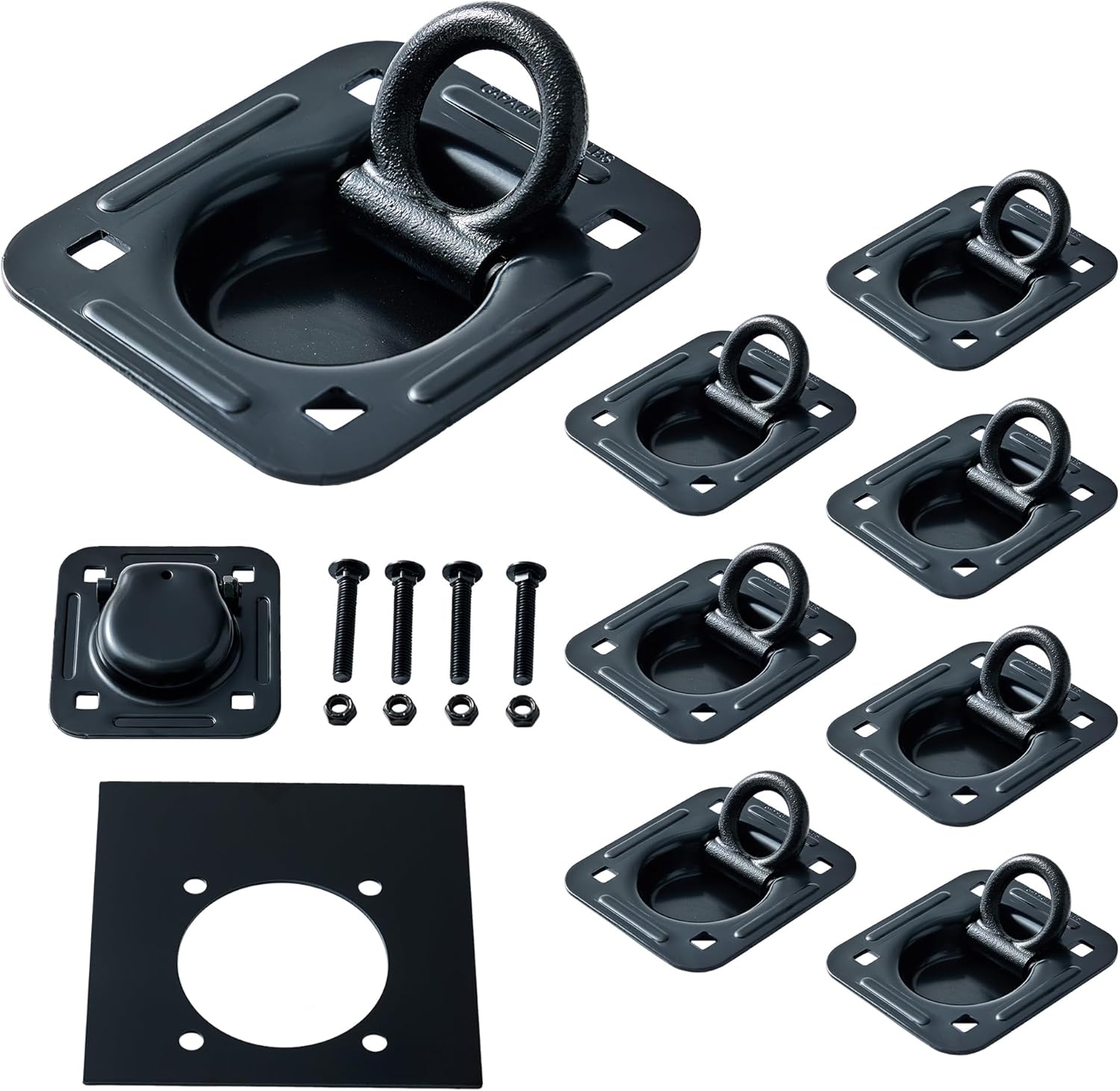 Heavy Duty Recessed D-Ring Tie Down Anchors for Secure Cargo